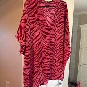 Pink Zebra Print Women's Top